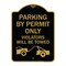 Signmission Parking by Permit Violators Will Towed TowingHeavy-Gauge Aluminum Sign, 18" x 24", BG-1824-23456 A-DES-BG-1824-23456 - alternate 1